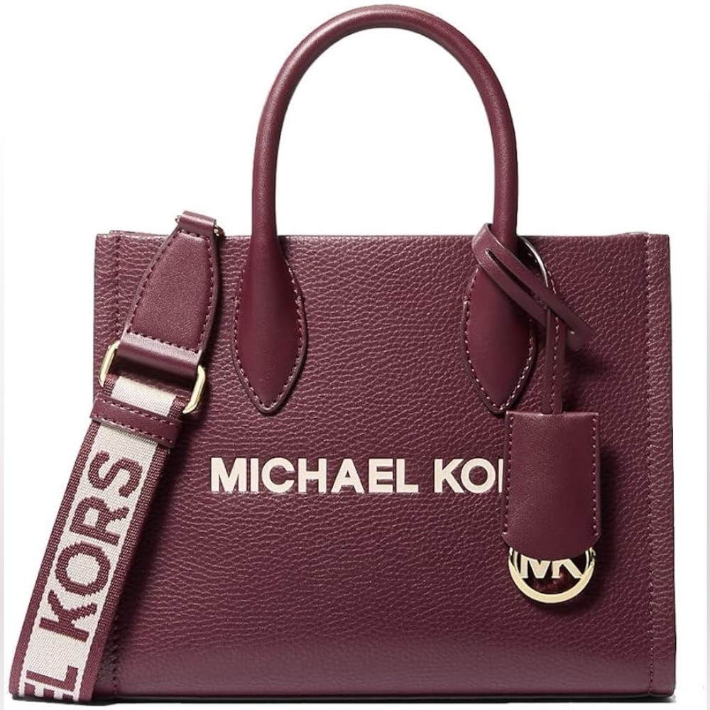 🆕 Michael Kors Mirella Zip Tote Bag Ox Blood